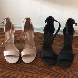 nude heels by call it spring - suede like